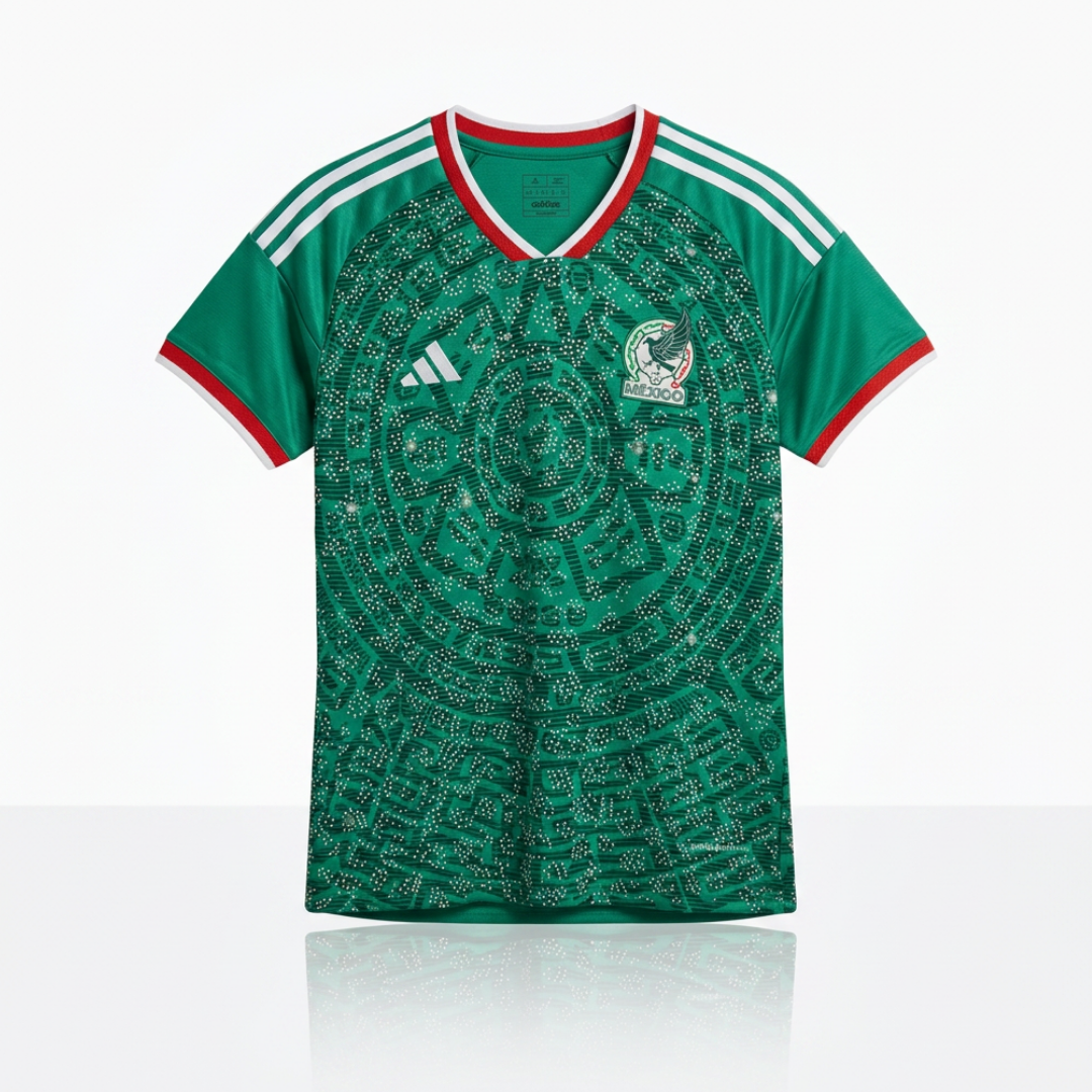 Jersey Verde Selección Nacional Mujer Slim Fit  Version Jugador Lluvia Brillos