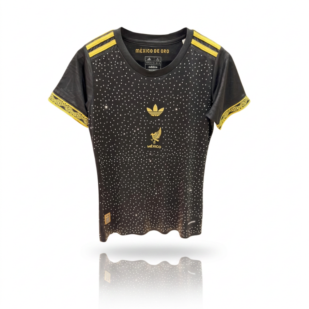 Jersey Negra  Selección Nacional Mujer Brillos Lluvia