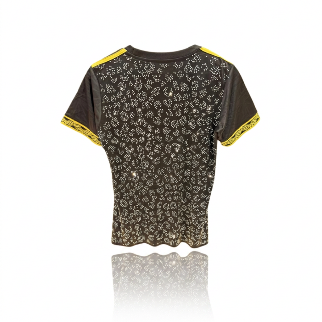Jersey Negra  Selección Nacional Mujer Brillos Animal Print