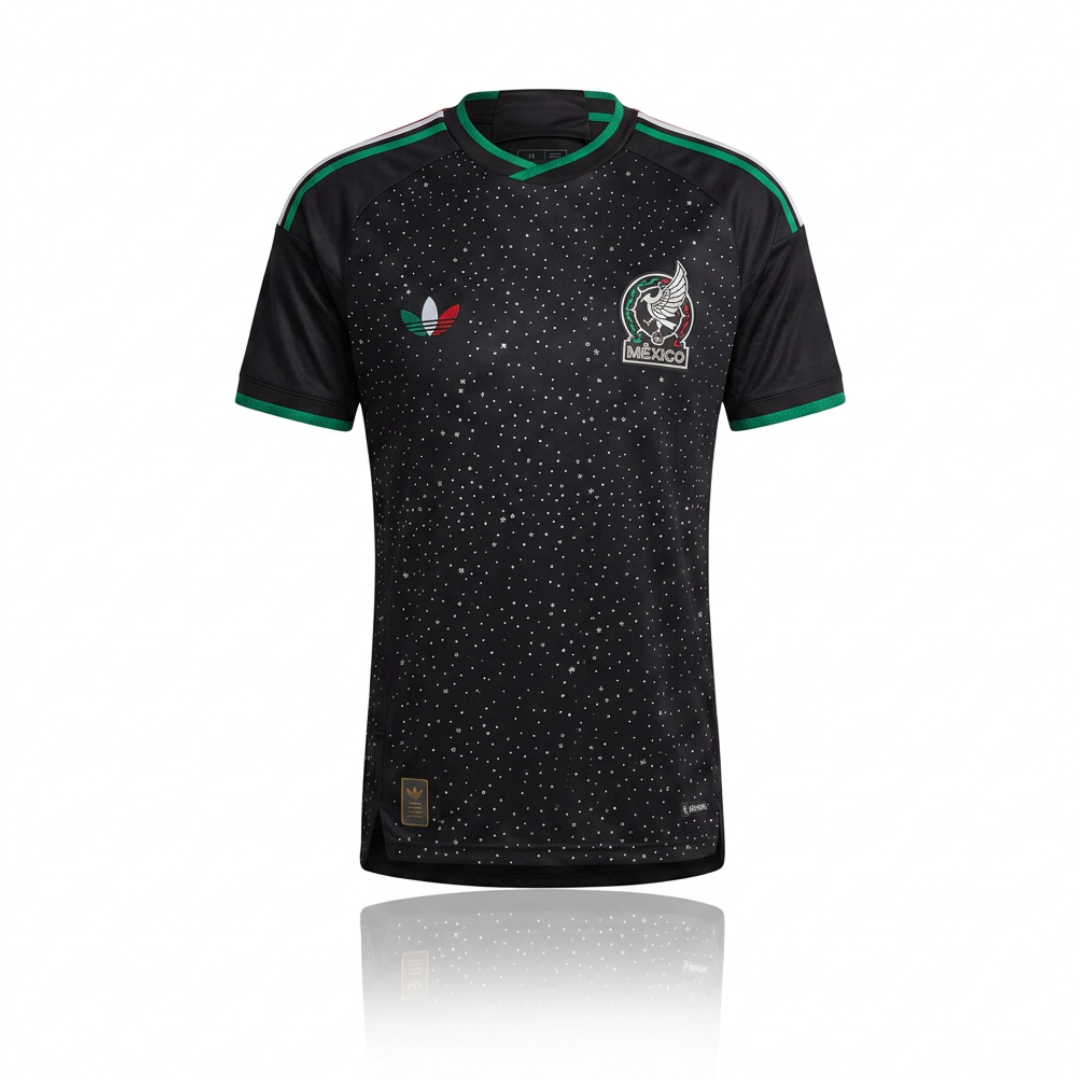 Jersey Selección Mexico Negra Brillos Lluvia